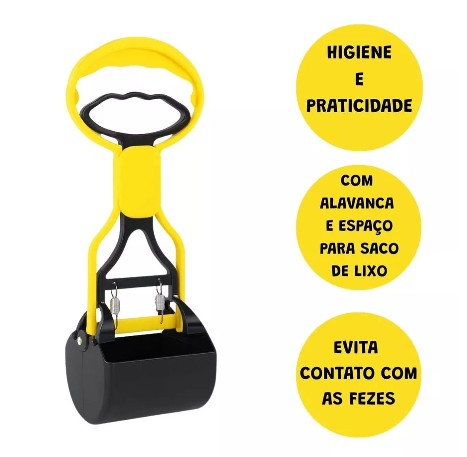 Pá Cata Caca Automático Higiene Médio Colorido | Patamood™