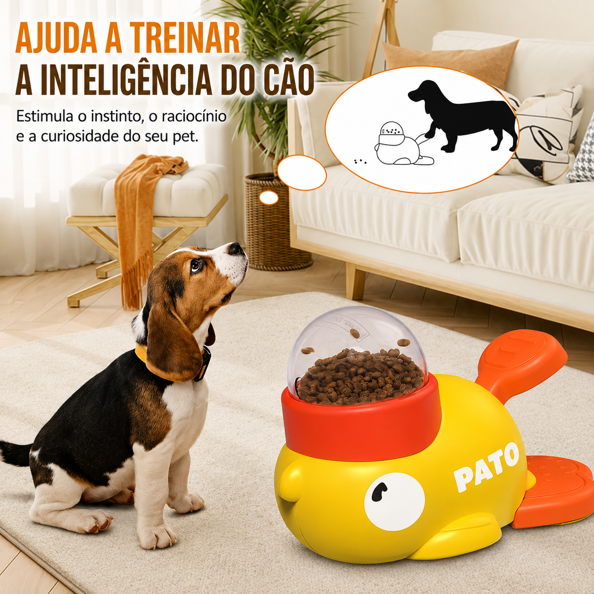Brinquedo Interativo Pato Dispensador de Ração | Patamood™